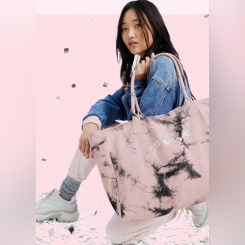 VS Pink Tie-Dye Tote Bag